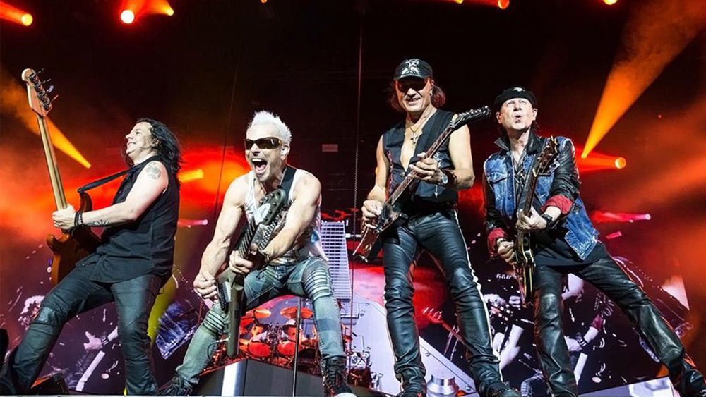 Scorpions performing live on stage